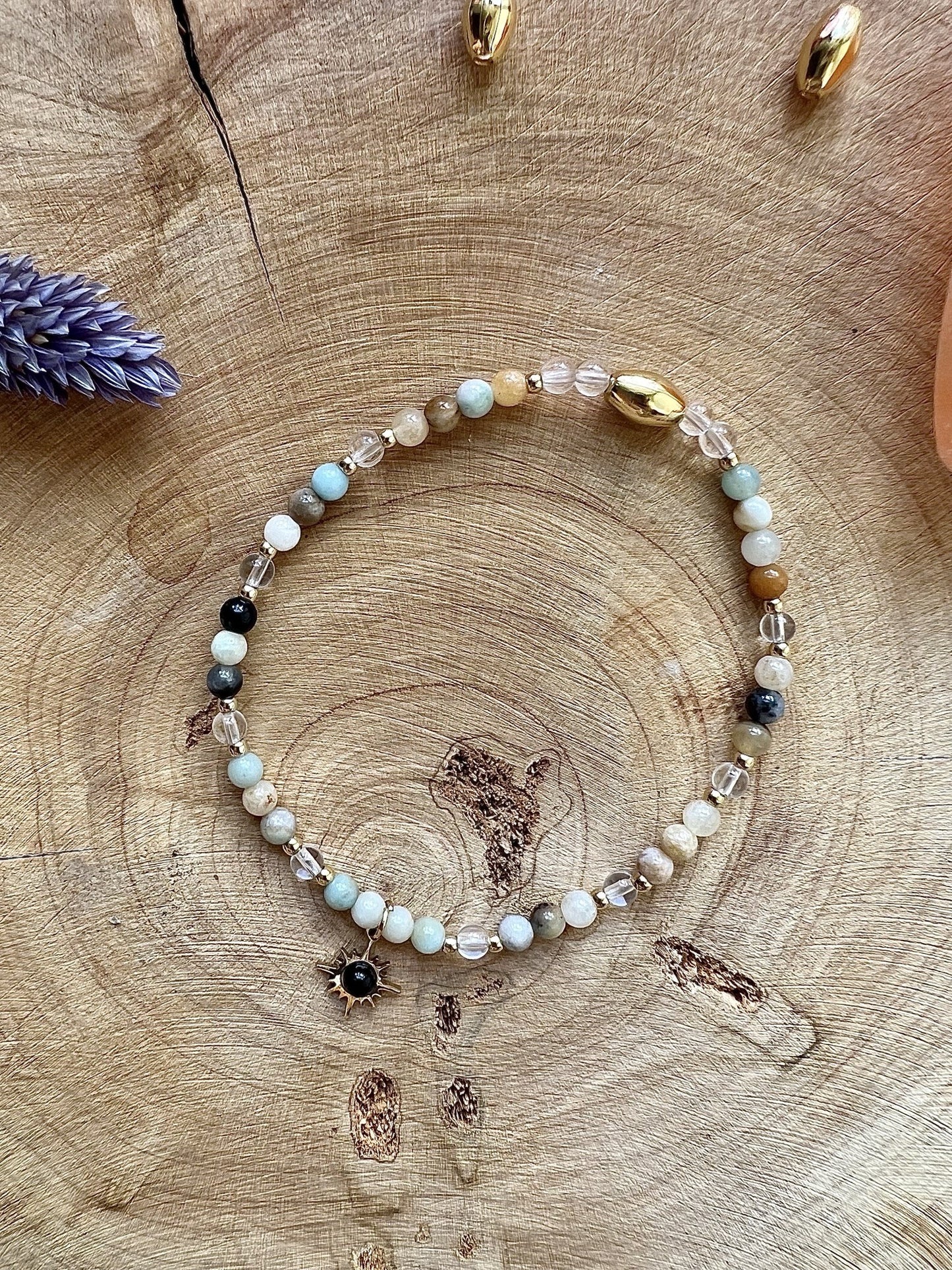 Chaine de Cheville en pierre d'Amazonite (4mm)
