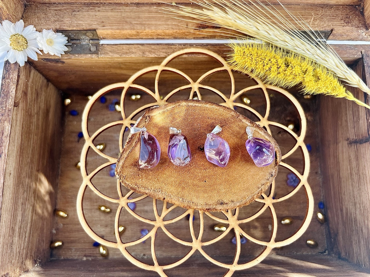 Pendentif en pierre d'Améthyste