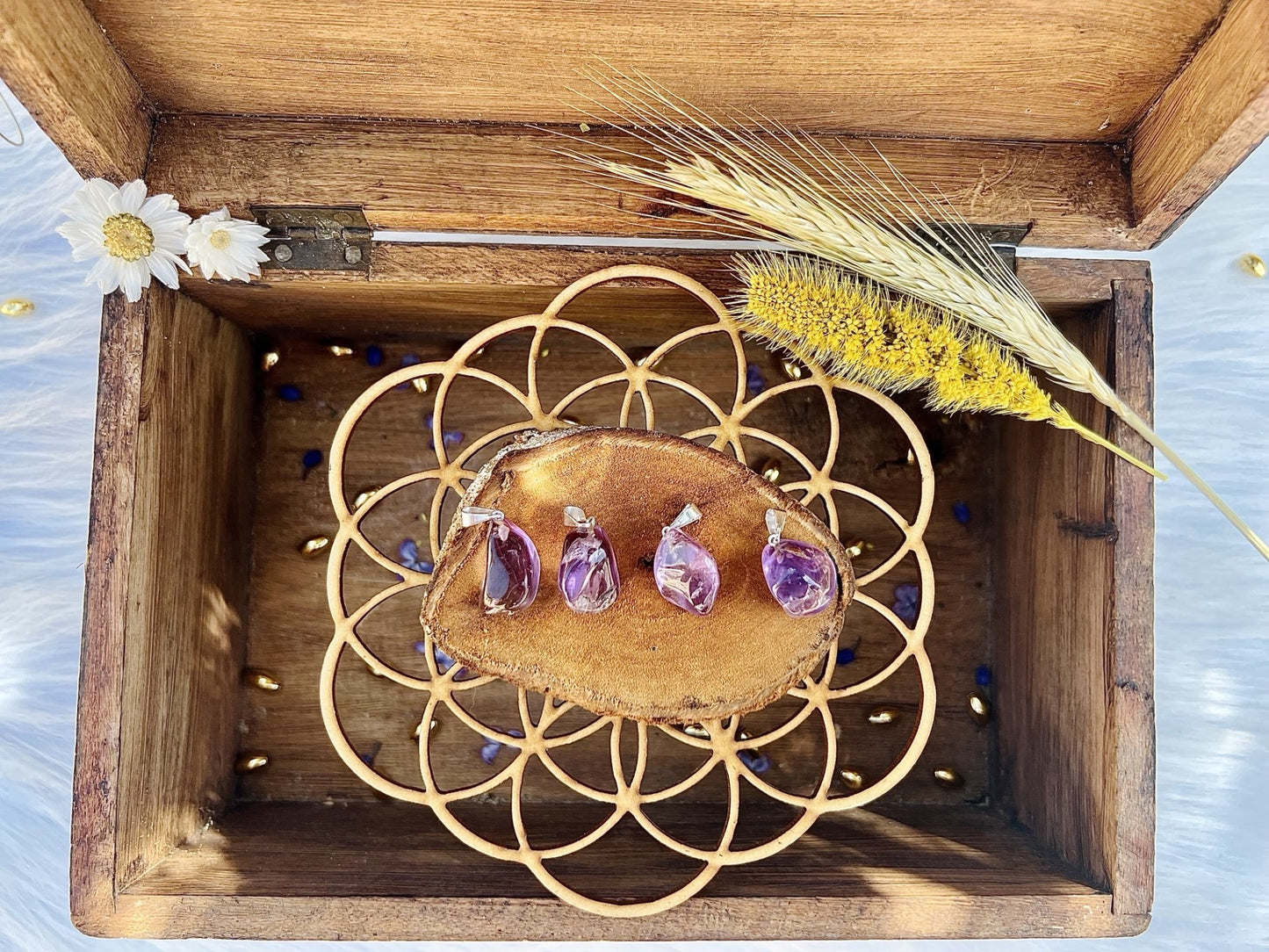 Pendentif en pierre d'Améthyste