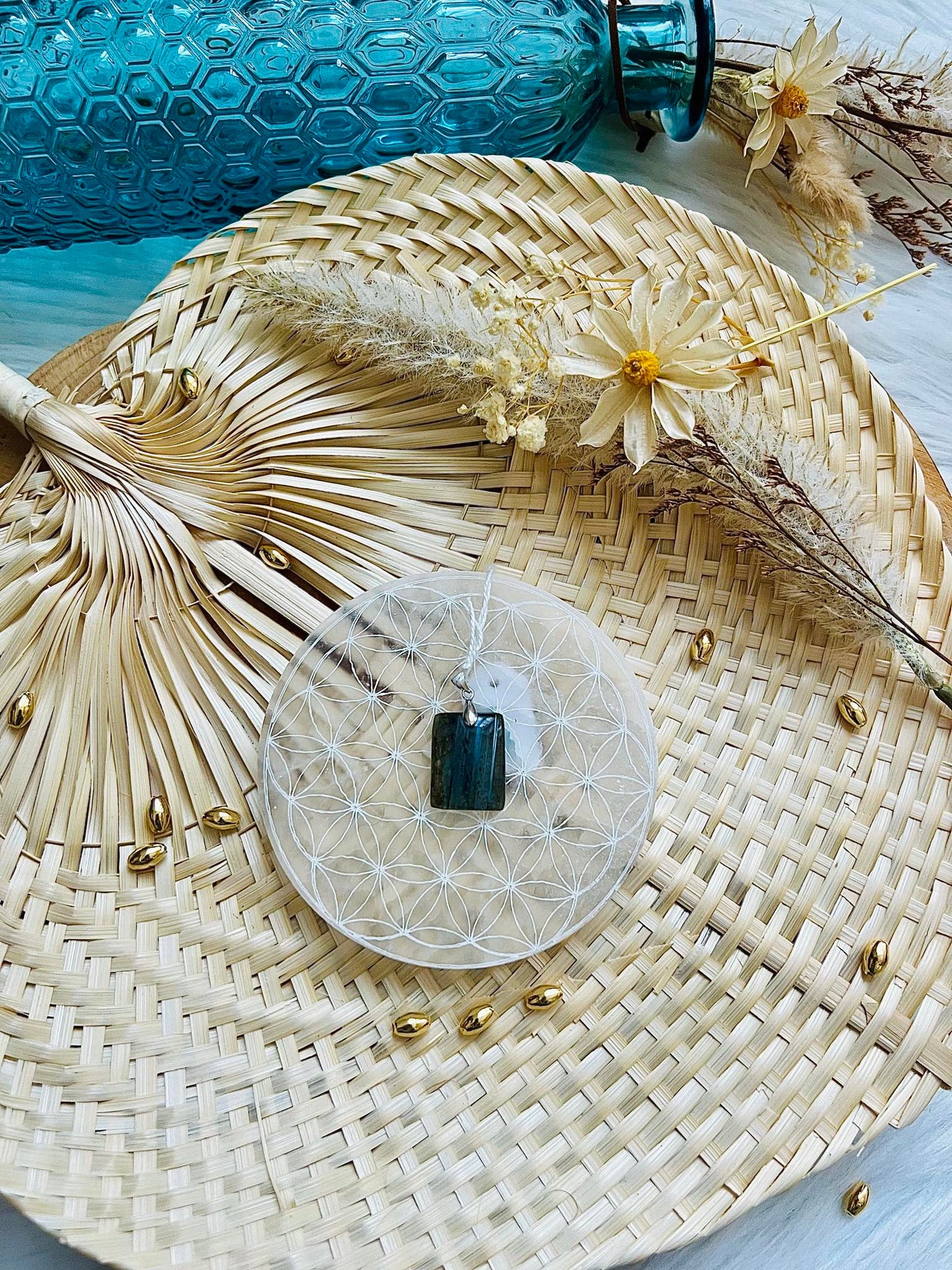Pendentif en pierre de Labradorite