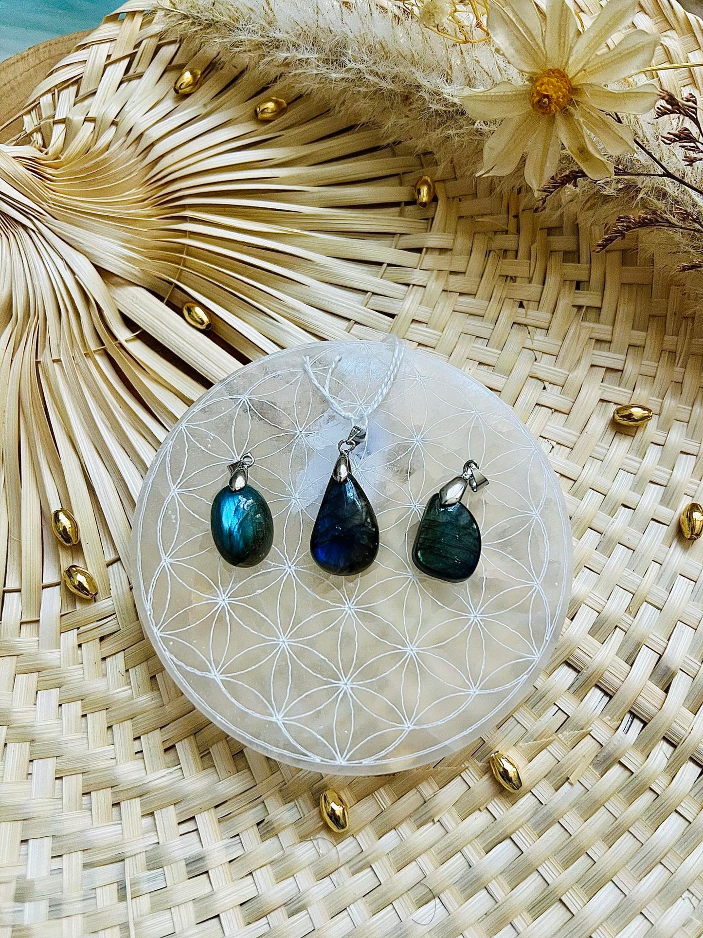 Pendentif en pierre de Labradorite