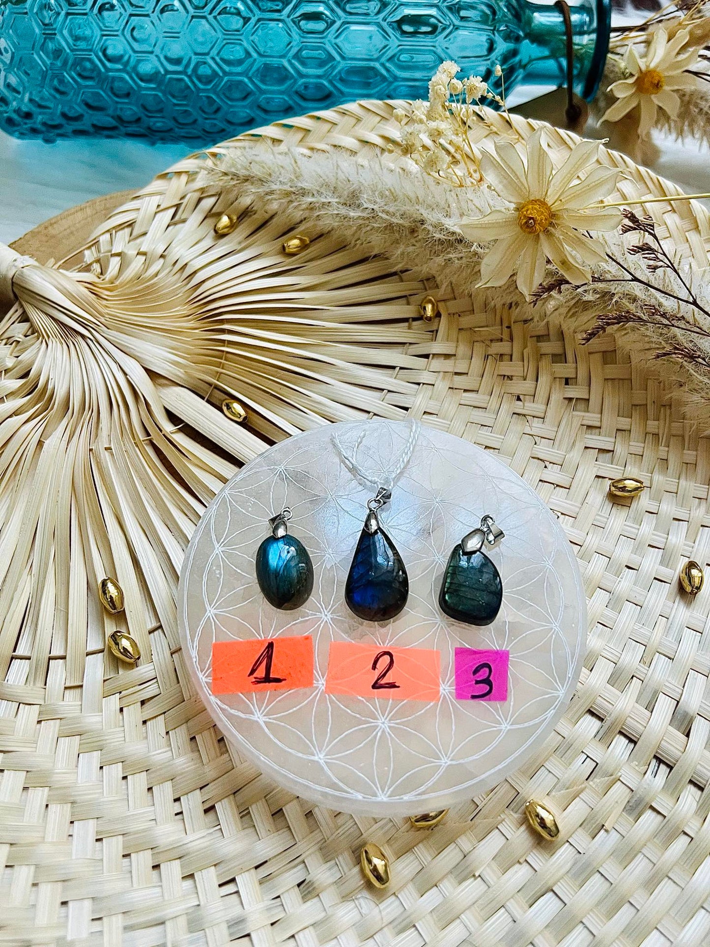 Pendentif en pierre de Labradorite