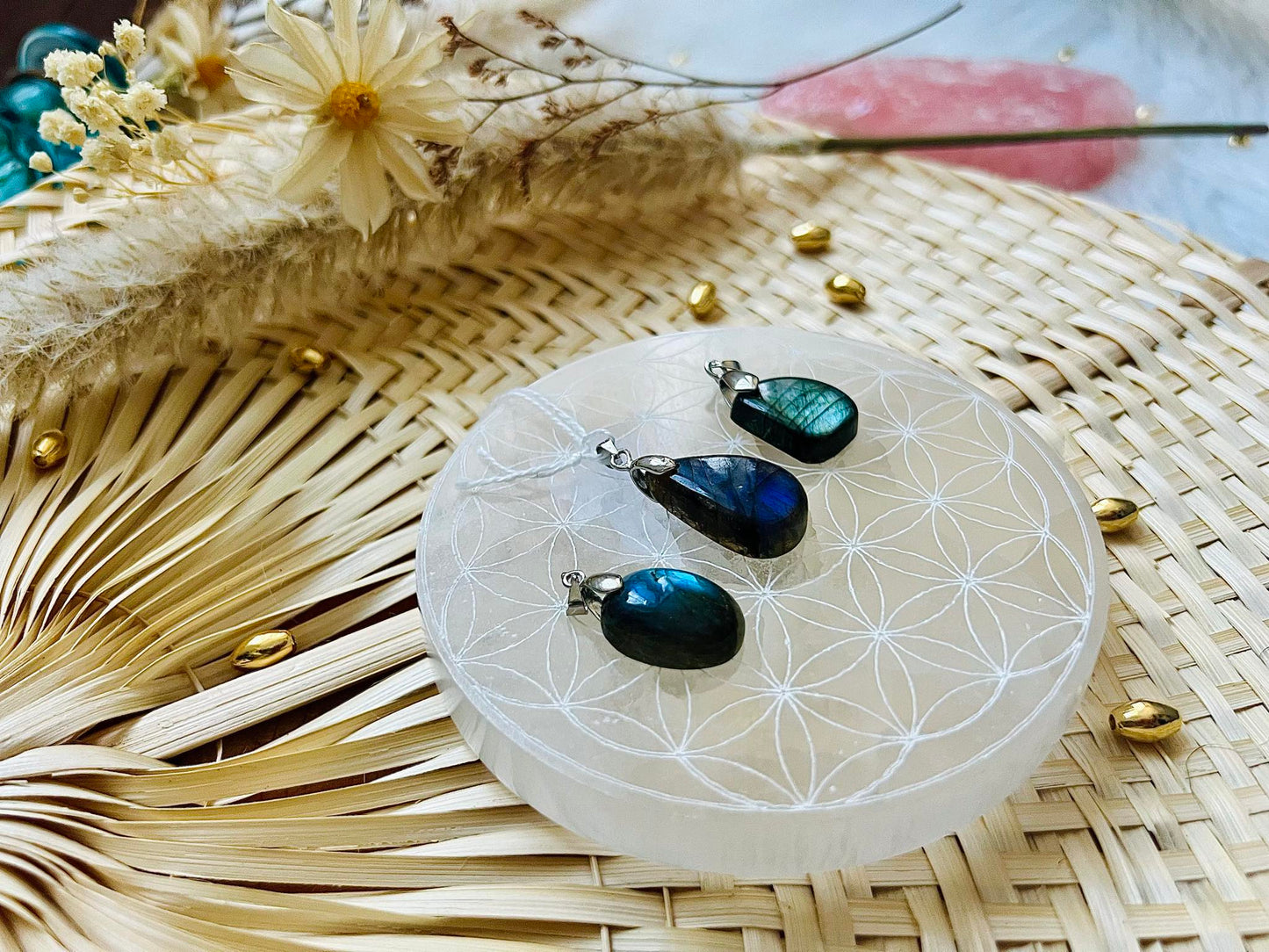 Pendentif en pierre de Labradorite