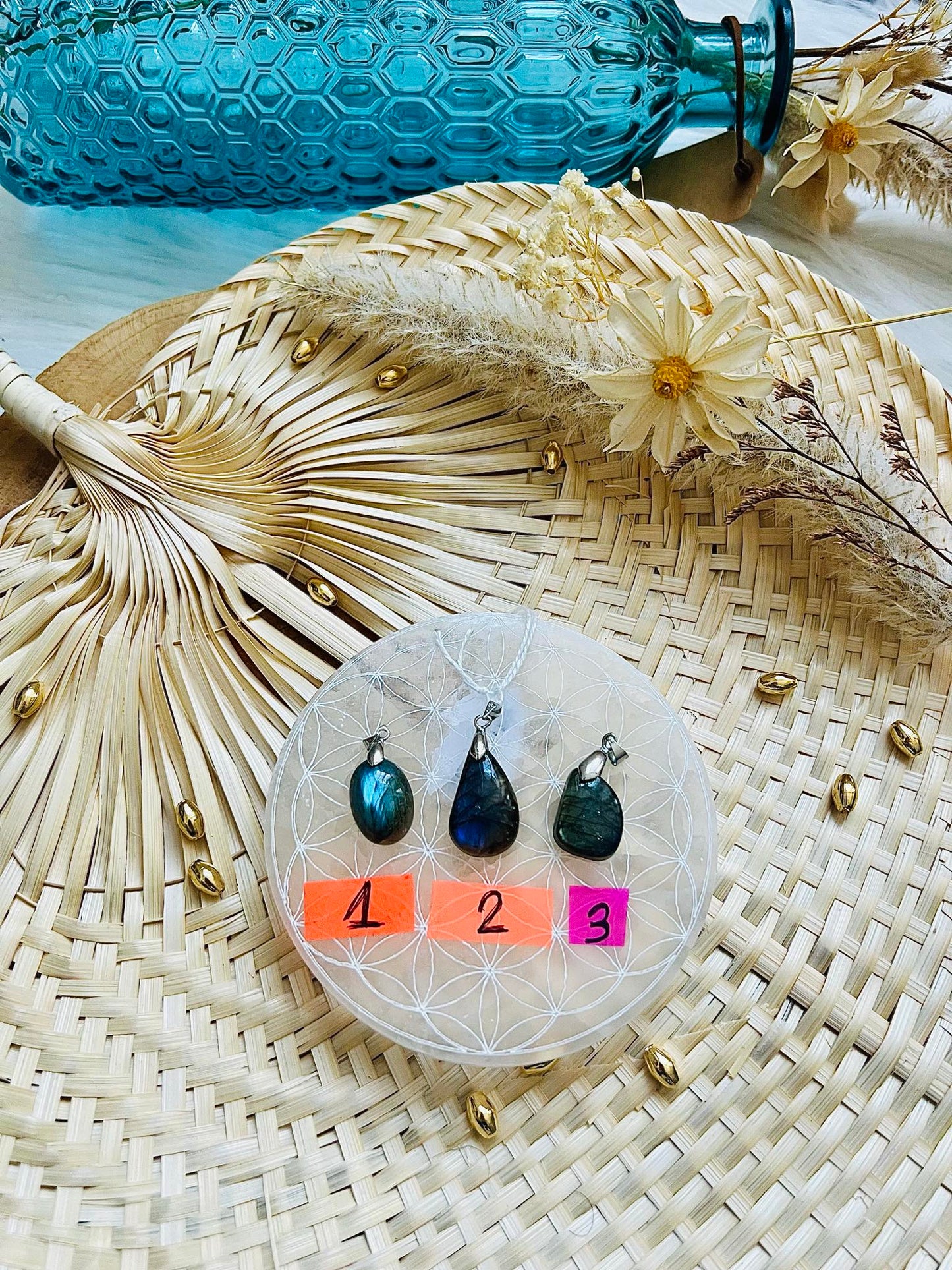 Pendentif en pierre de Labradorite
