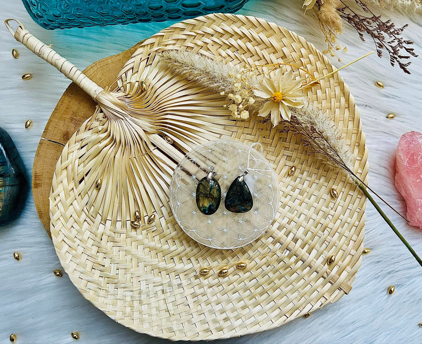 Pendentif en pierre de Labradorite