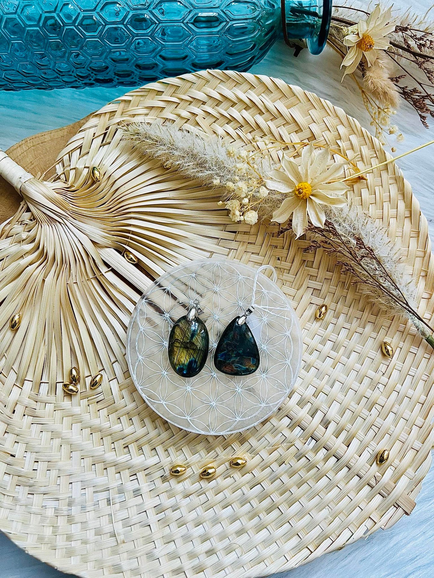 Pendentif en pierre de Labradorite