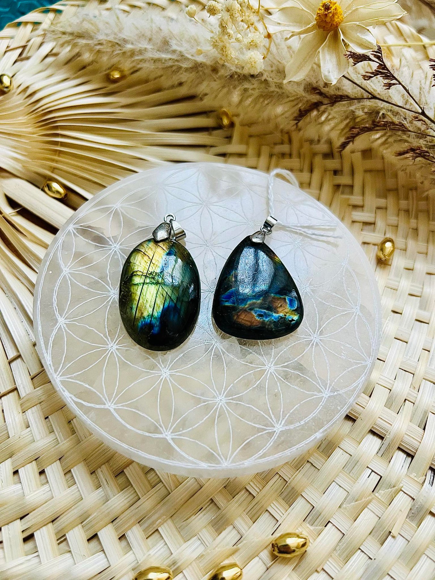 Pendentif en pierre de Labradorite