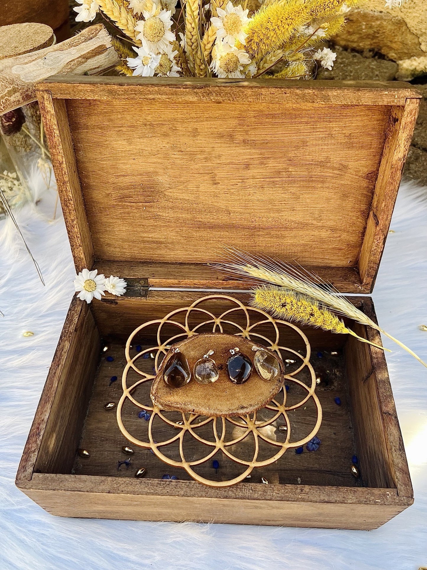 Pendentif en pierre de Quartz-Fumé