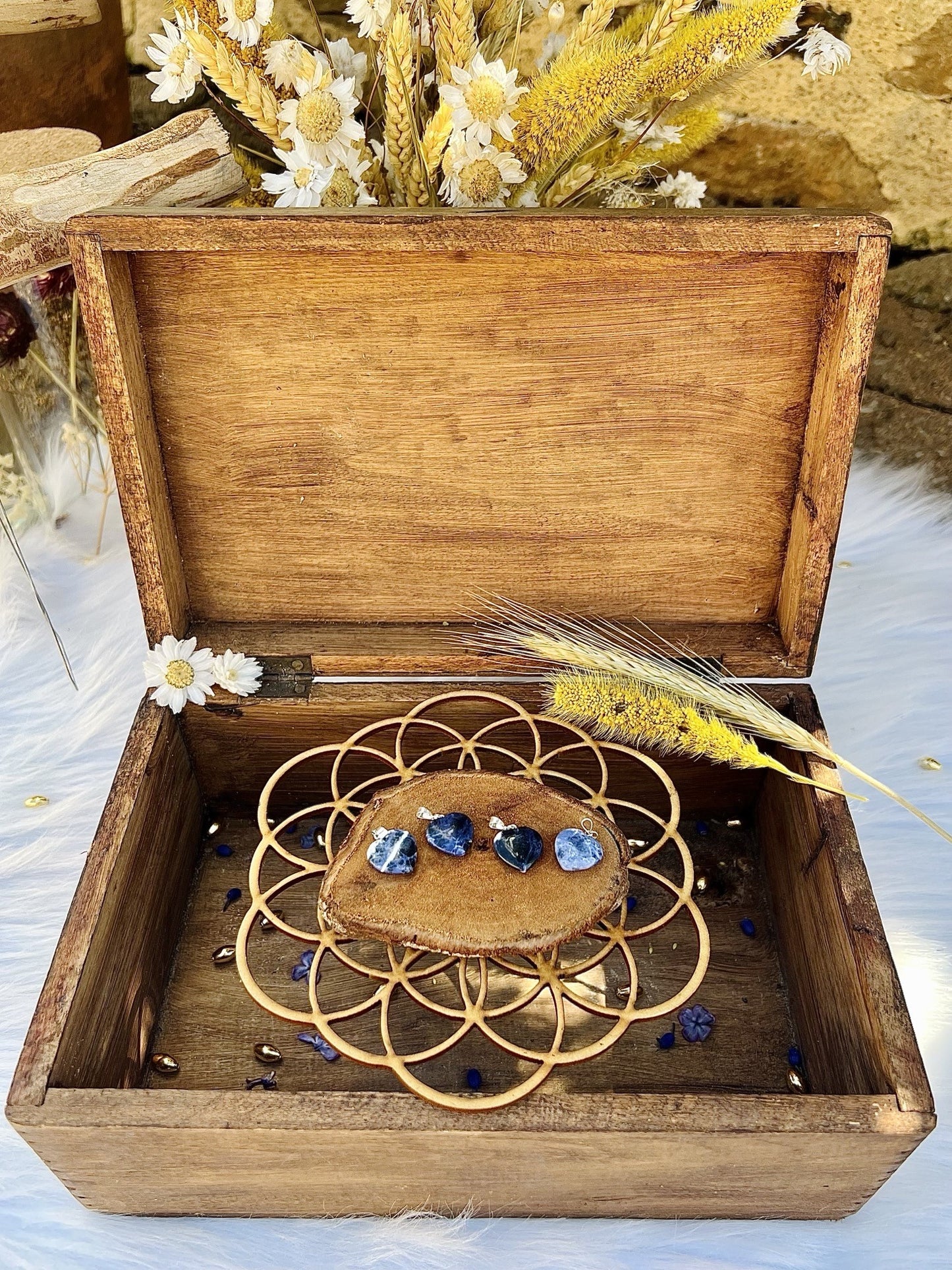 Pendentif en pierre de Sodalite