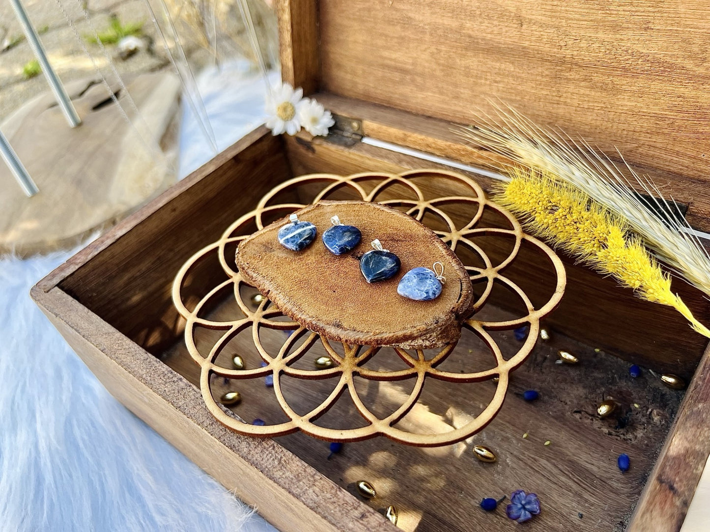 Pendentif en pierre de Sodalite