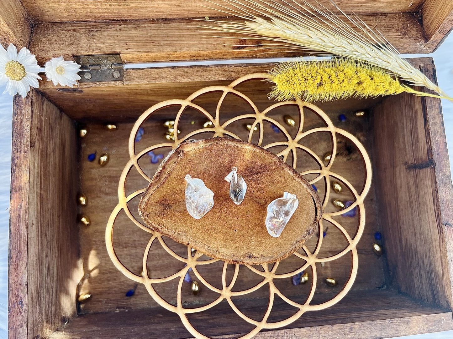 Pendentif en pierre de Topaze Bleu