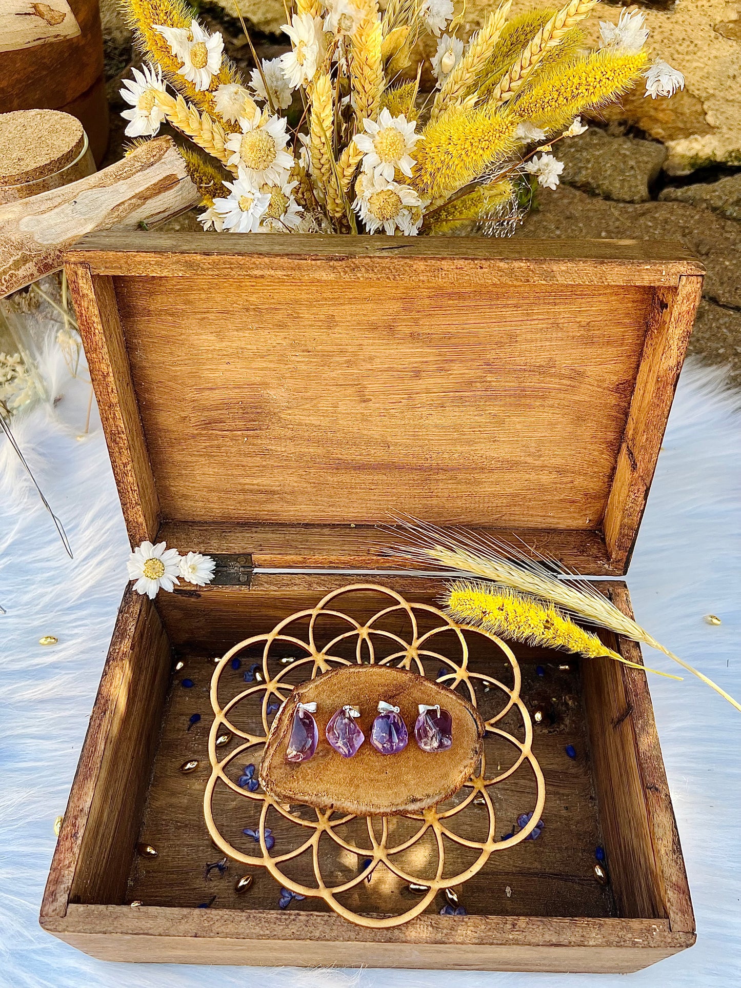 Pendentif en pierre d'Améthyste