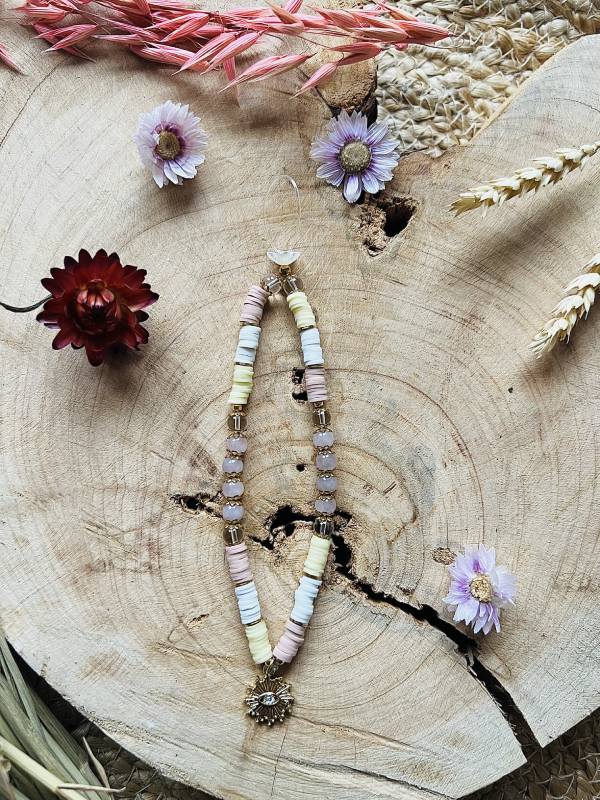 Bijoux de téléphone en pierre de Quartz-Rose