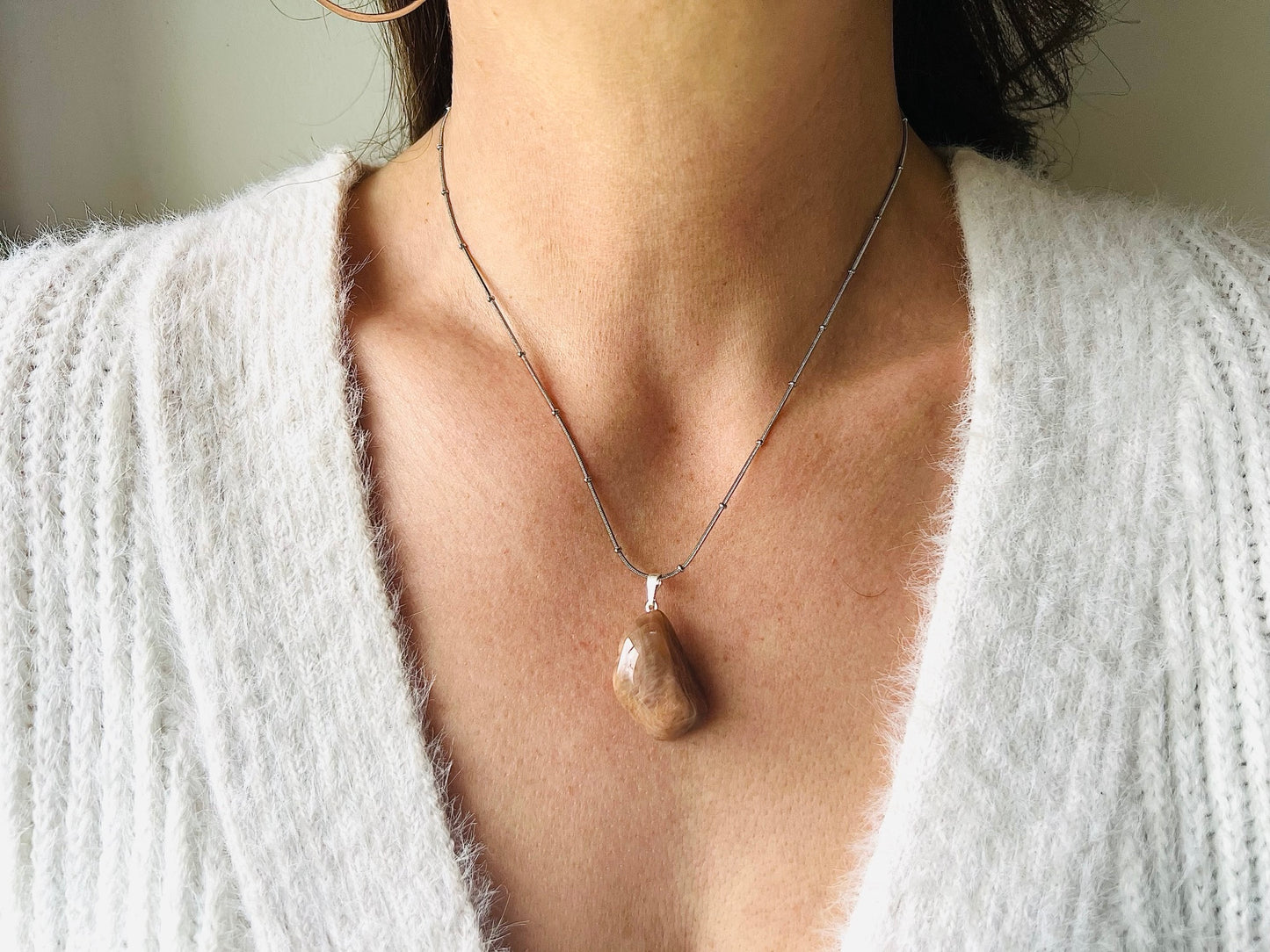 1.Chaine en acier inoxydable avec petites boules