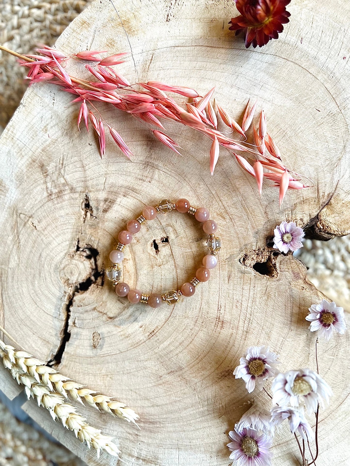 Bracelet en pierre de Soleil déco (8mm)