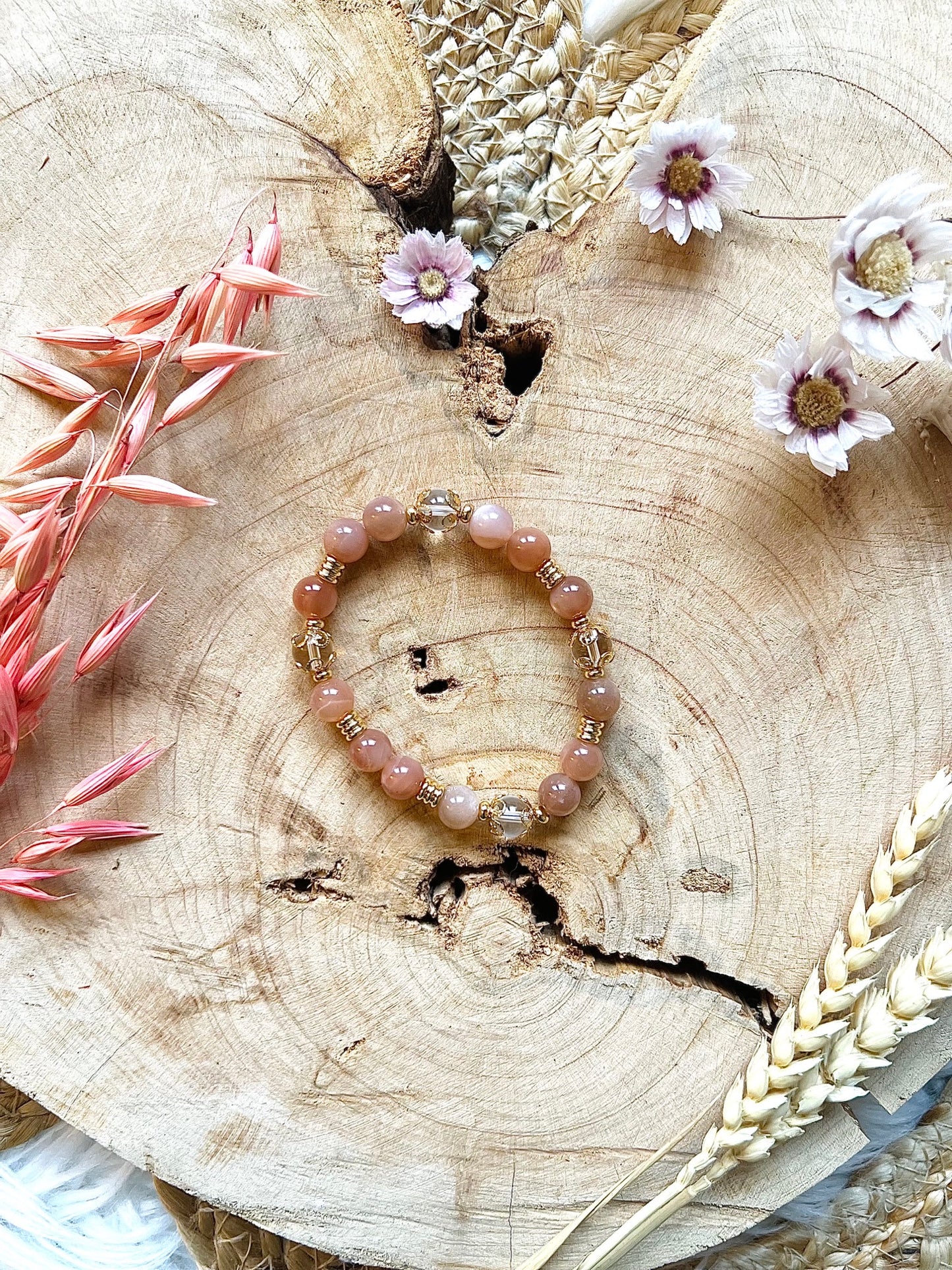 Bracelet en pierre de Soleil déco (8mm)