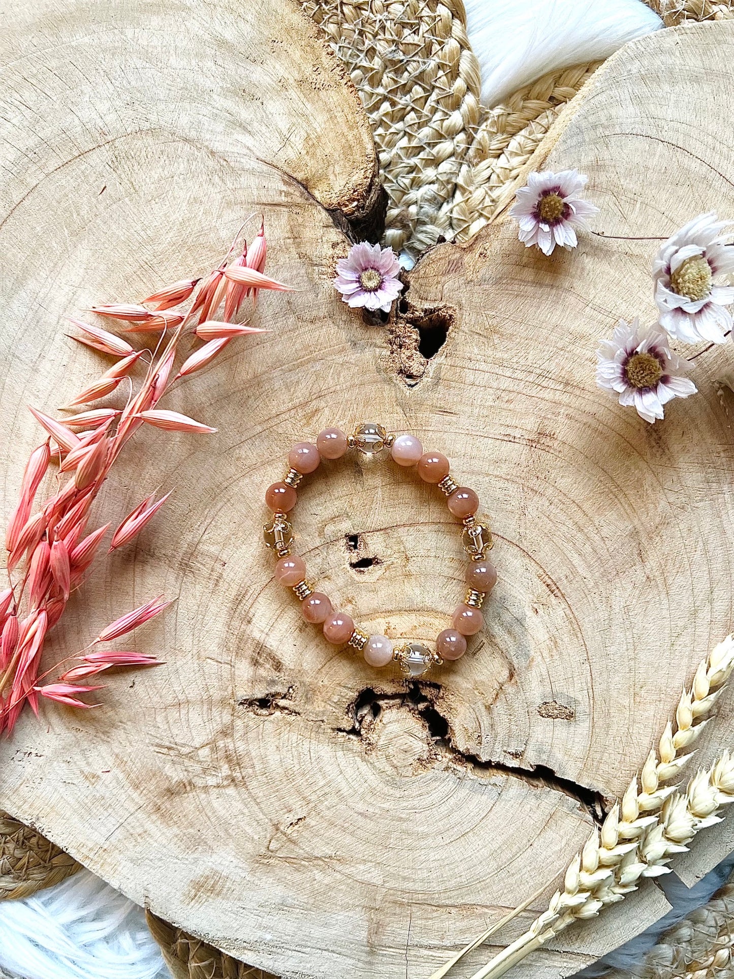 Bracelet en pierre de Soleil déco (8mm)
