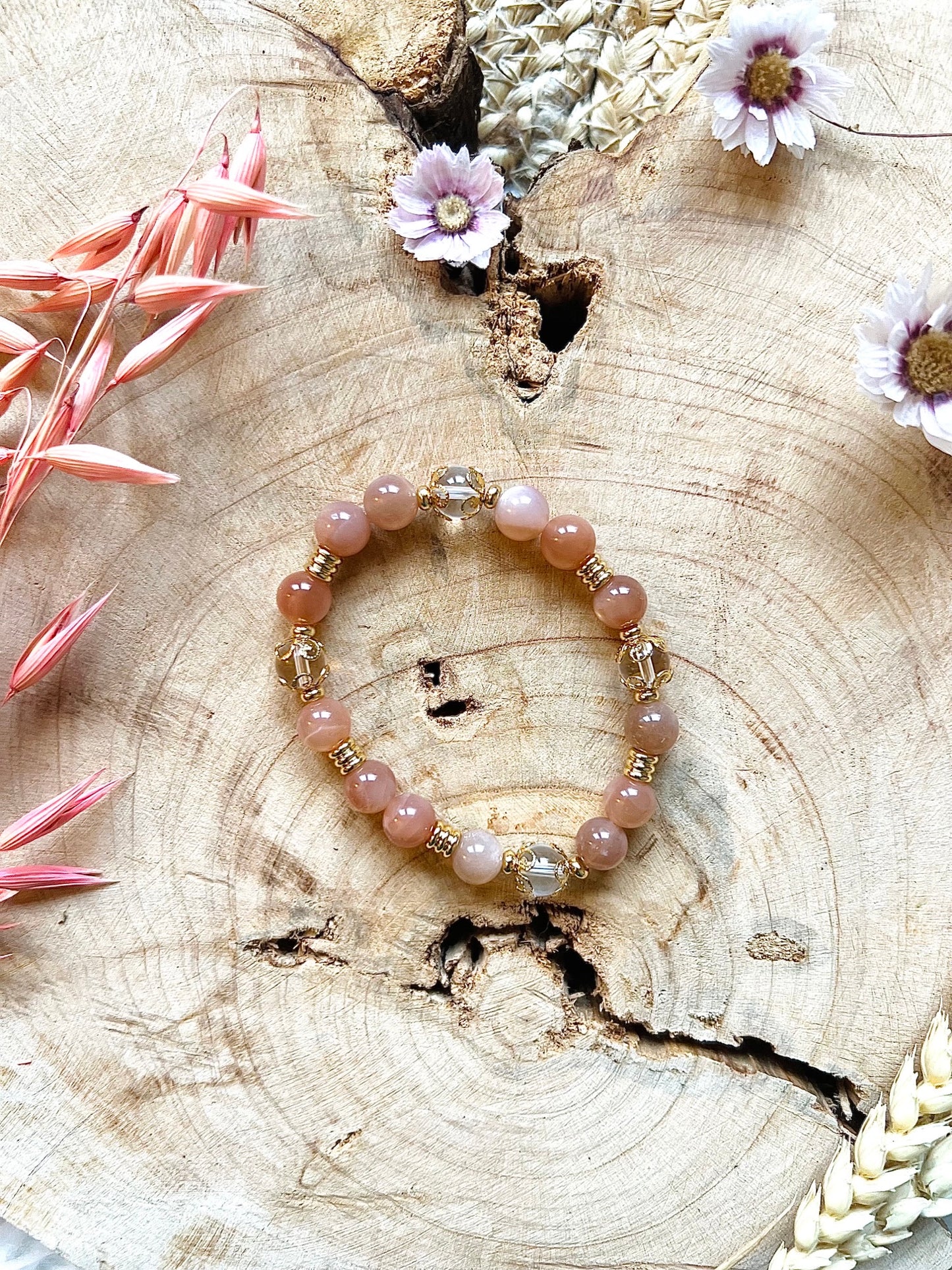 Bracelet en pierre de Soleil déco (8mm)