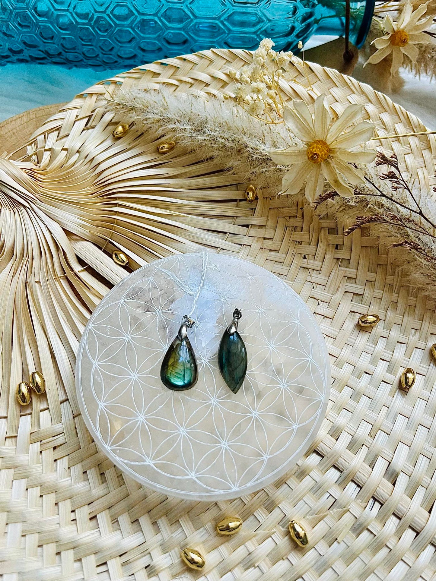 Pendentif en pierre de Labradorite