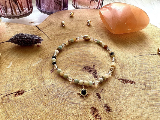 Chaine de Cheville en pierre d'Amazonite (4mm)