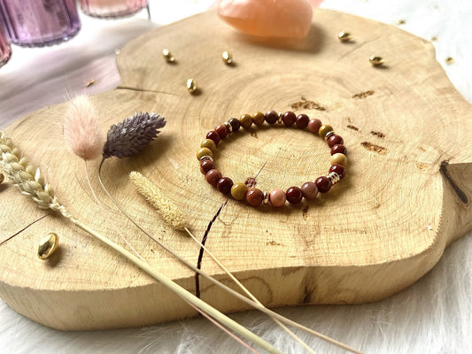 Bracelet en pierre de Jaspe Mookaïte (6mm)