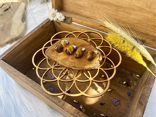 Pendentif en pierre d'Œil De Tigre