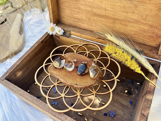 Pendentif en pierre de Quartz-Fumé