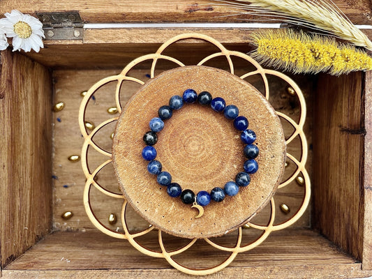 Bracelet en pierre de Sodalite avec breloque (8mm)