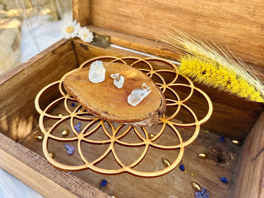 Pendentif en pierre de Topaze Bleu