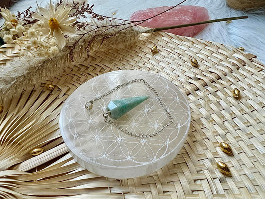 Pendule en pierre d'Amazonite
