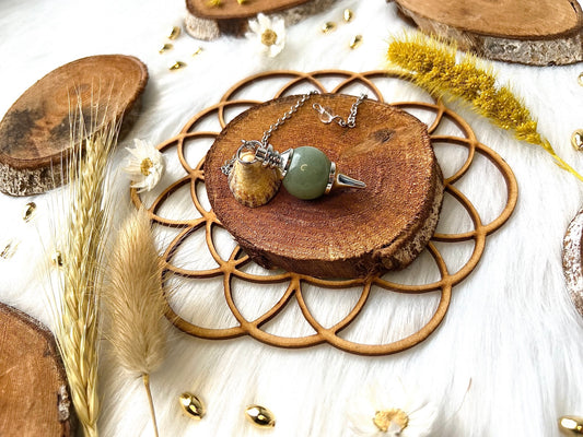 Pendule en pierre d'Aventurine