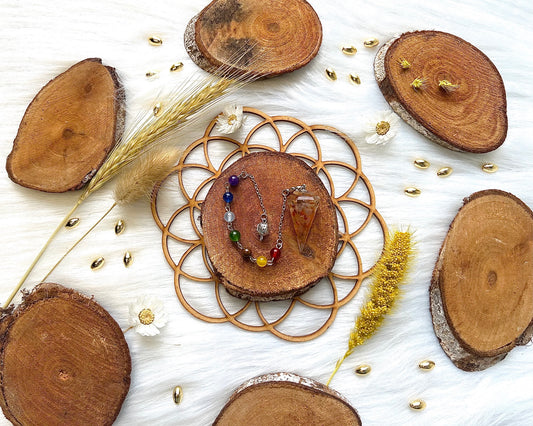 Pendule orgonite en Cornaline avec pierre 7 Chakras