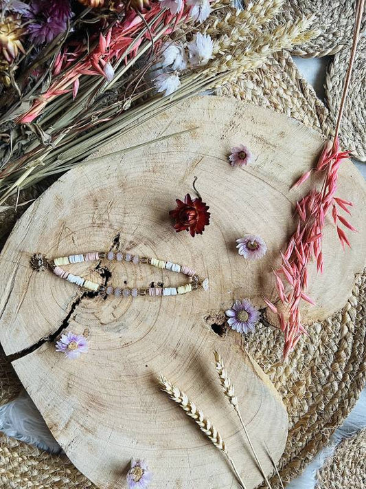 Bijoux de téléphone en pierre de Quartz-Rose