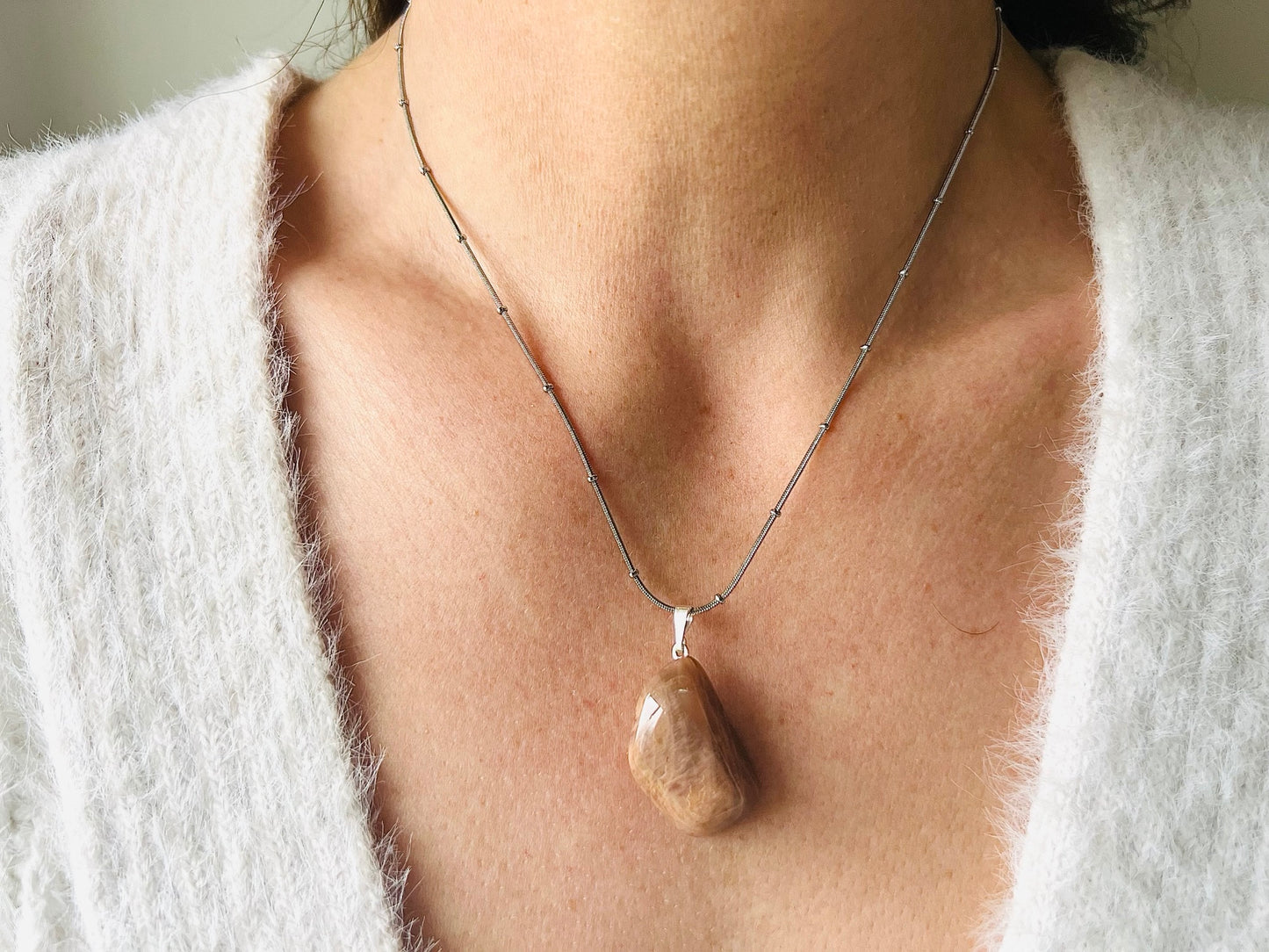 1.Chaine en acier inoxydable avec petites boules